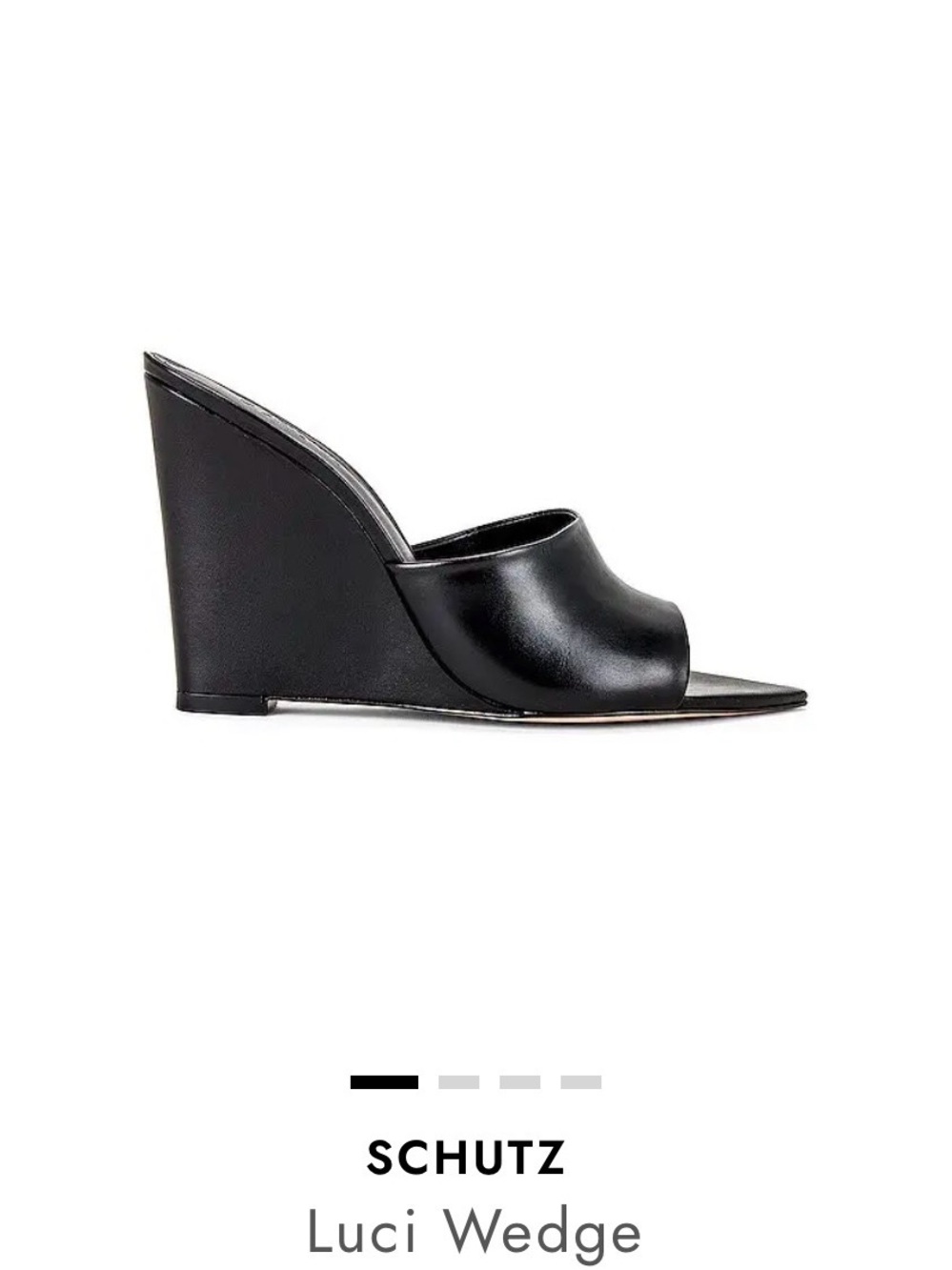 SCHUTZ Black Luci Wedge Mule